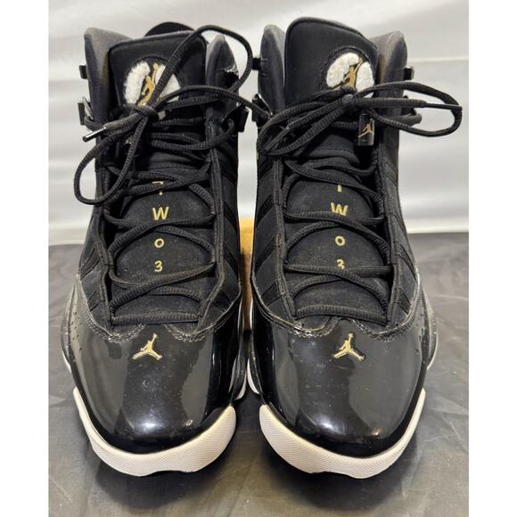 Nike Air Jordan 6 Rings Black Metallic Gold 322992-007 Men’s Size 13 Rare main image 4